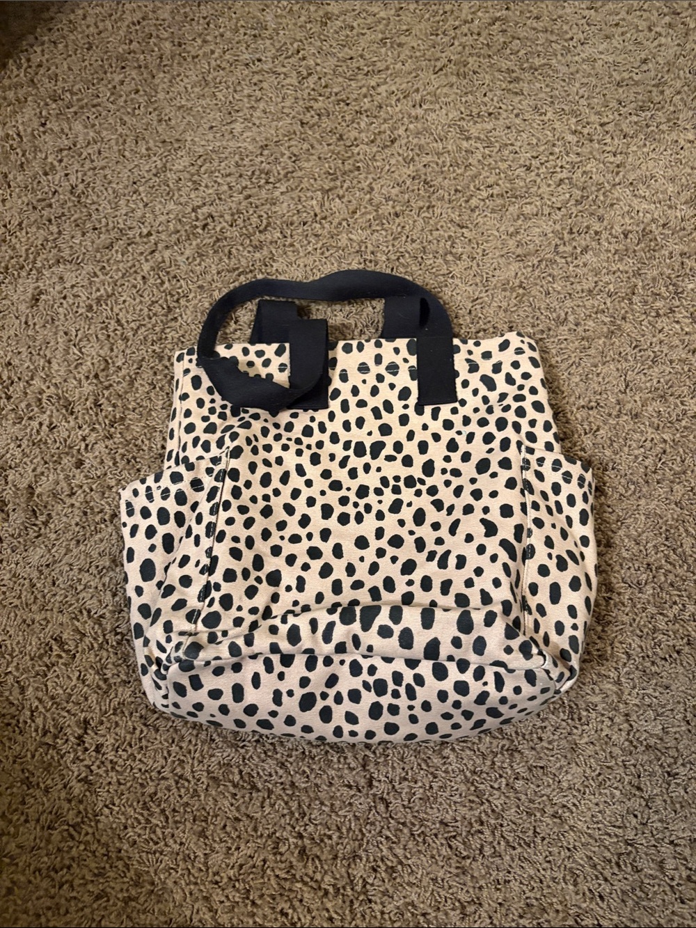 Universal Thread Black & White Spotted Canvas Tote